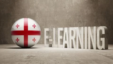 Georgia E-Learning  Concept Stock Illustration