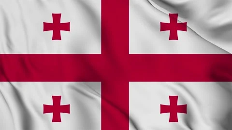 Georgia flag animation for background in 4k. Stock Footage 250368211