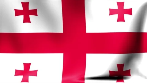 Georgia Flag. Background Seamless Looping Animation. 4K High Definition Video Stock Footage 71738994