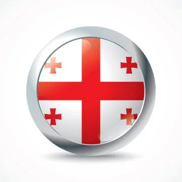 Georgia flag button Stock Illustration