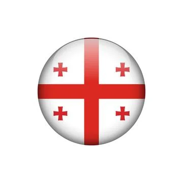 Georgia Flag Circle Button Vector Template Illustrazione stock