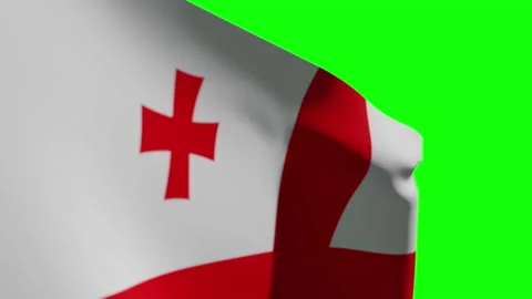 Georgia Flag Close Stock Footage 134848472