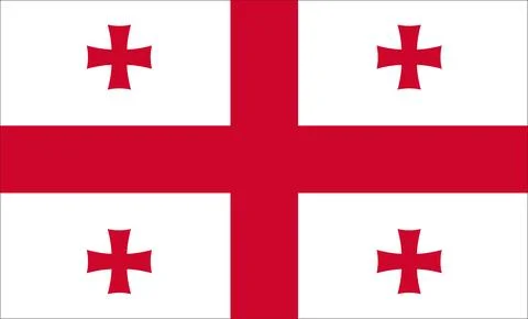 Georgia Flag Design Stock Illustration