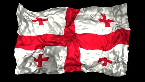 Georgia flag Stock Footage 110809194