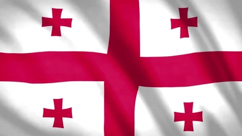 Georgia Flag Stock Footage 188190514