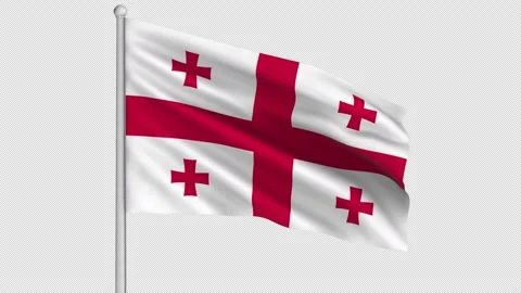 Georgia Flag Stock Footage 210872088