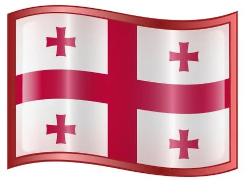 Georgia flag icon. Stock Illustration