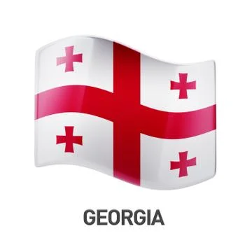 Georgia Flag Icon Stock Illustration