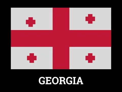 Georgia Flag Icon Vector Illustration Design Stock Illustration