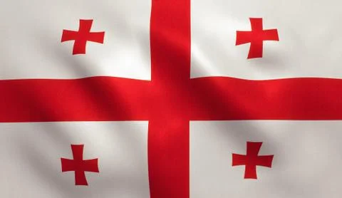 Georgia Flag Stock Illustration