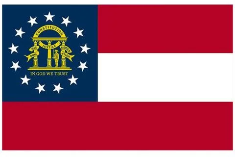 Georgia Flag Illustrazione stock
