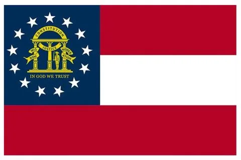 Georgia Flag Illustrazione stock