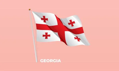 Georgia flag Stock Illustration