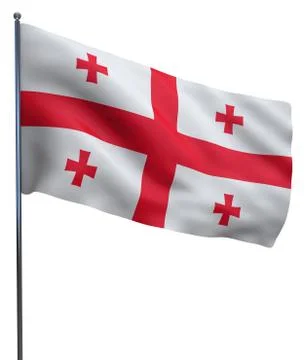 Georgia Flag Image Stock Illustration