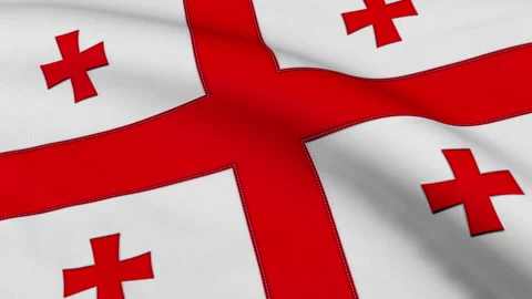 Georgia Flag Loop Stock Footage 241222210