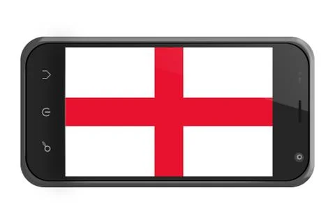 Georgia flag on smartphone screen isolated Stock Illustration