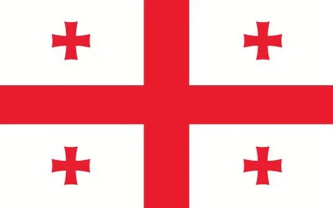 Georgia flag vector graphic. Rectangle Georgian flag illustration. Georgia co Stock-Illustration
