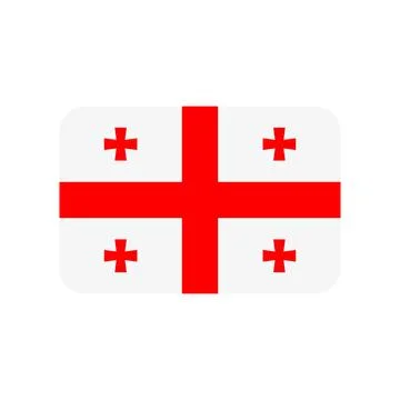 Georgia flag vector icon on white background Stock Illustration