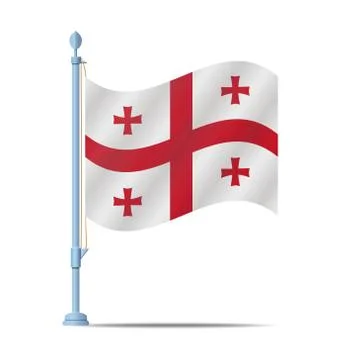 Georgia flag vector イラスト素材