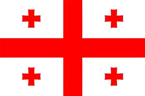 Georgia flag vector Stock Illustration