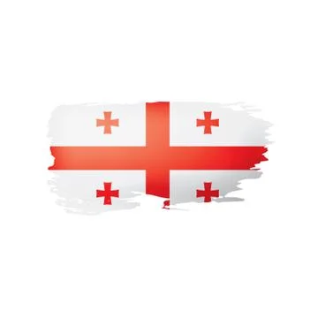 Georgia flag, vector illustration on a white background Stock Illustration