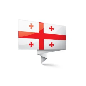 Georgia flag, vector illustration on a white background Stock Illustration