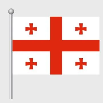 Georgia flag vector template background realistic copy Stock Illustration