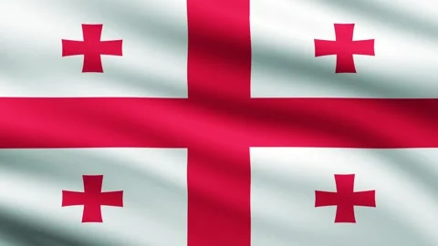 Georgia Flag Waving Animation Background Full Screen Flag Of Georgia Stock Footage 270186680