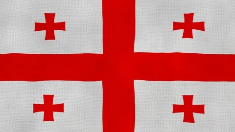 Georgia flag waving Stock Footage 102593121