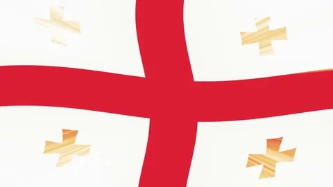 Georgia flag waving seamless loop new quality unique animated dynamic motion Stock Footage 80225356