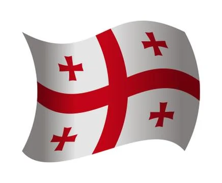 Georgia flag waving in the wind Illustrazione stock
