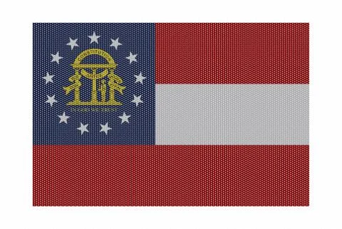 Georgia Flag White Dots Stock Illustration