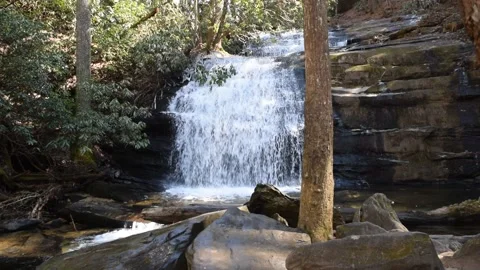 Georgia forest waterfall Stock Footage 149060826