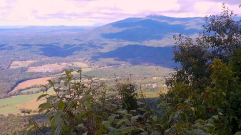 Georgia Fort Mountain Fall  A view of mountains and a valley with a turkey b Vidéo 141158003