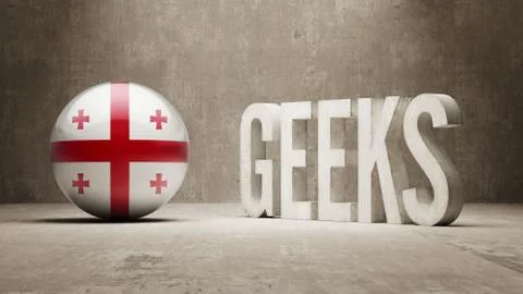 Georgia Geeks  Concept. Stock Illustration