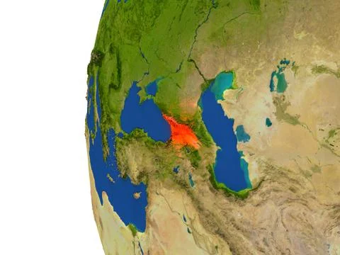 Georgia on globe Stock Illustration