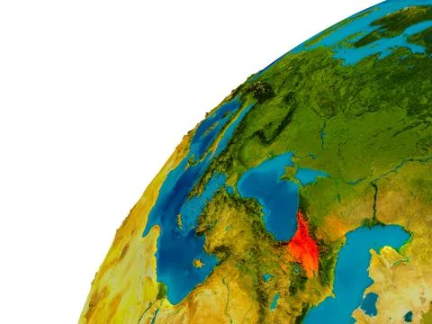 Georgia on globe Stock Illustration