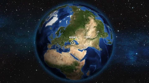 GEORGIA GORI ZOOM IN FROM SPACE 스톡 동영상 115640924