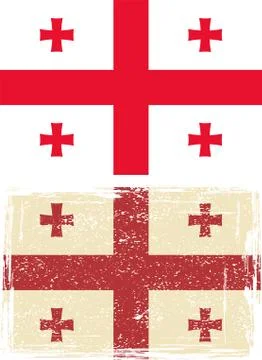 Georgia grunge flag. Vector illustration Stock Illustration