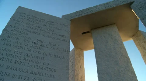 Georgia Guidestones Stock Footage 46064736