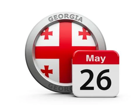 Georgia Independence Day Stock Illustration