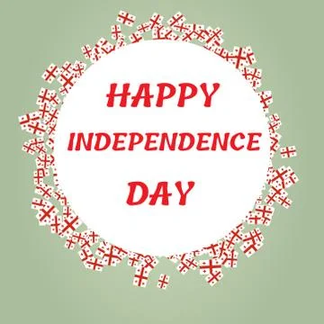 Georgia Independence Day. Stock Illustration