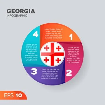 Georgia Infographic Element Stock Illustration