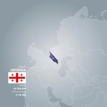 Georgia information map. Stock Illustration