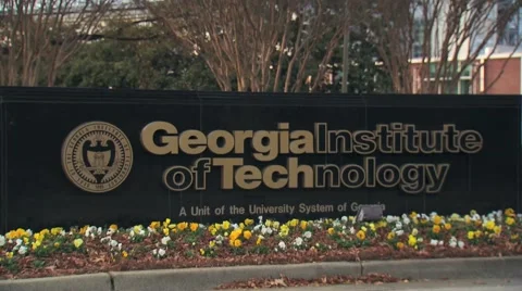 Georgia institute of tech sign Stock Footage