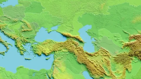 Georgia Map 3D animated with Borders Stock-Footage 348522254