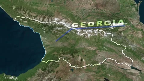 Georgia Map Animation Stock Footage 273308023