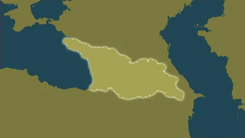 Georgia map - extract. Glow. Pattern. Video stock 148231266