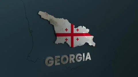 Georgia Map Stock Footage 279743844