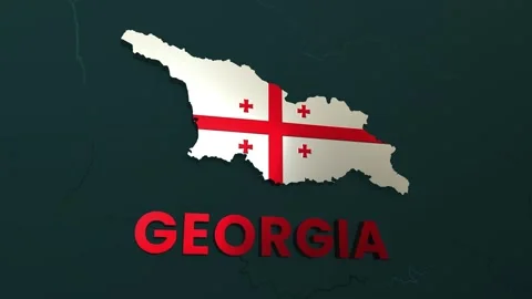 Georgia Map Stock Footage 279744403